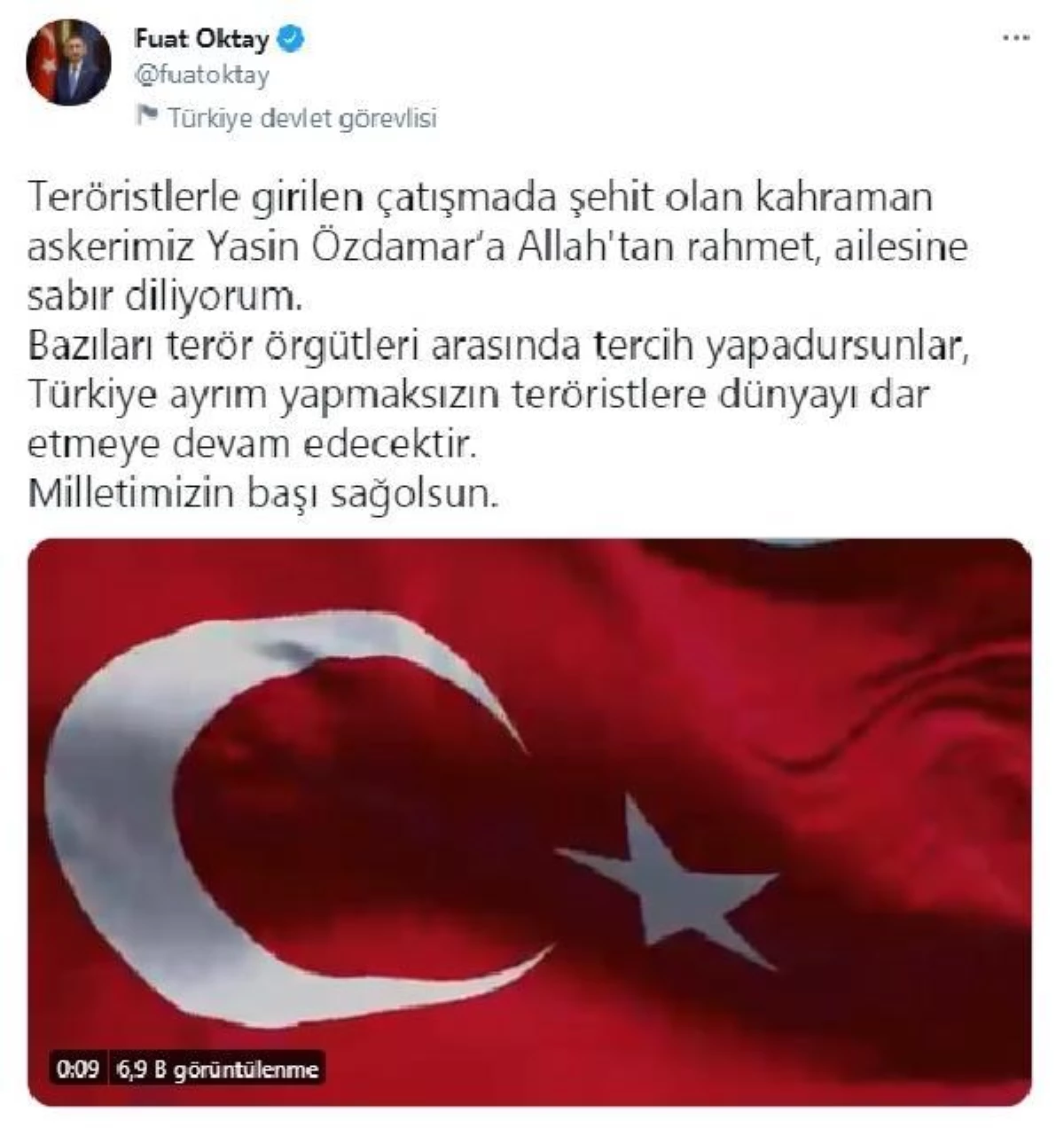 Şehit Yasin Özdamar için taziye mesajları yayımlandı