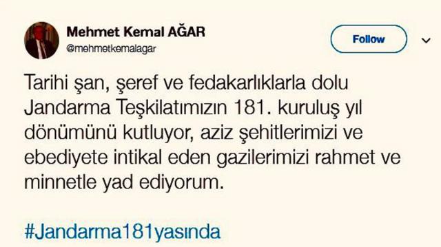 Twitter, Mehmet Ağar'a ait olduğu iddia edilen hesabı askıya aldı