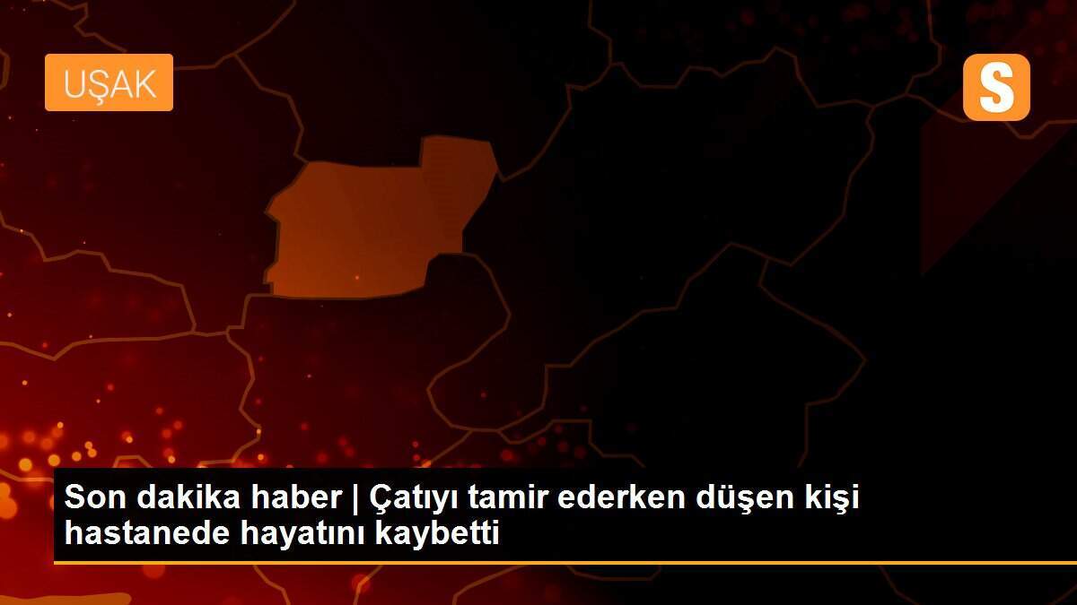 Son dakika haber | Çatıyı tamir ederken düşen kişi hastanede hayatını kaybetti