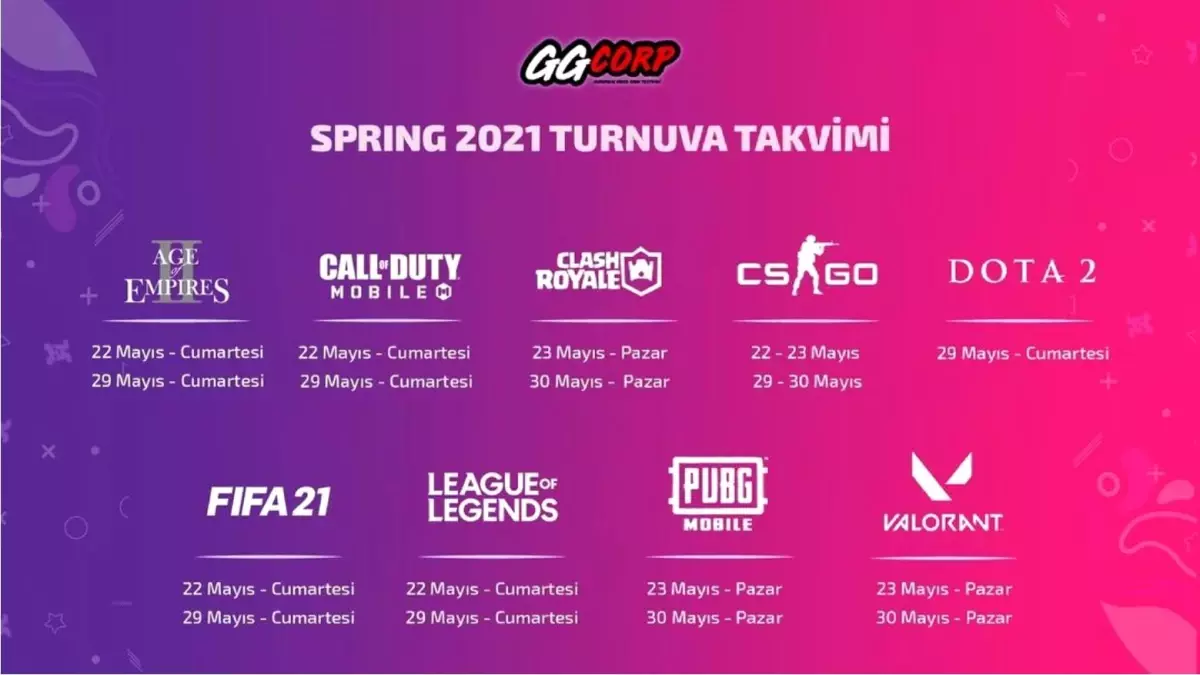 GGCorp Spring 2021 takvimi belli oldu!