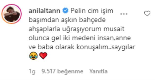 Pelin Akil'den kocası Anıl Altan'ın üstsüz paylaşımına dikkat çeken yorum