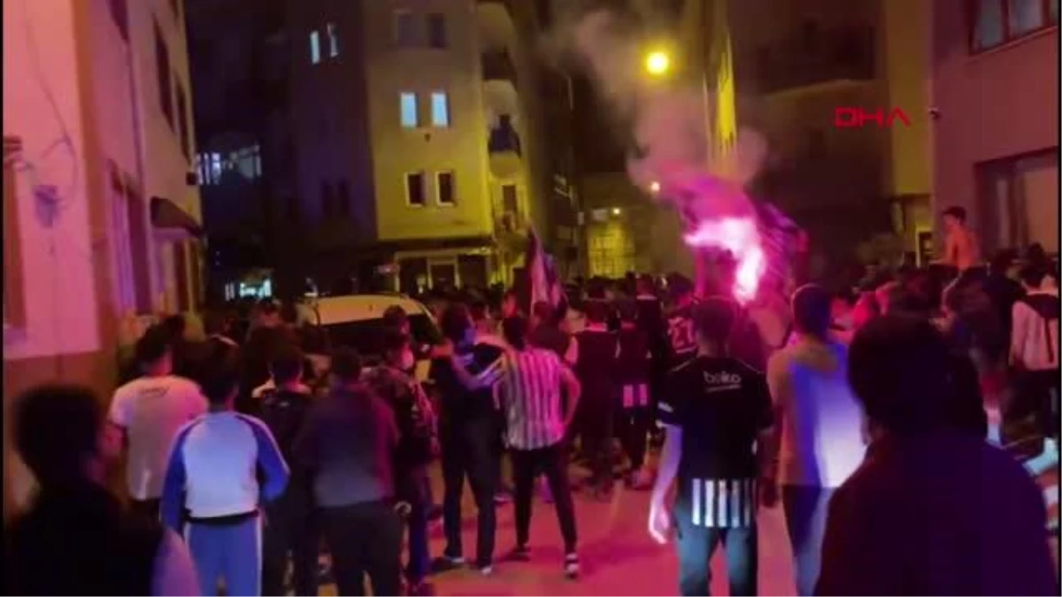SPOR Bursa\'da Beşiktaşlı taraftarlar sokağa döküldü