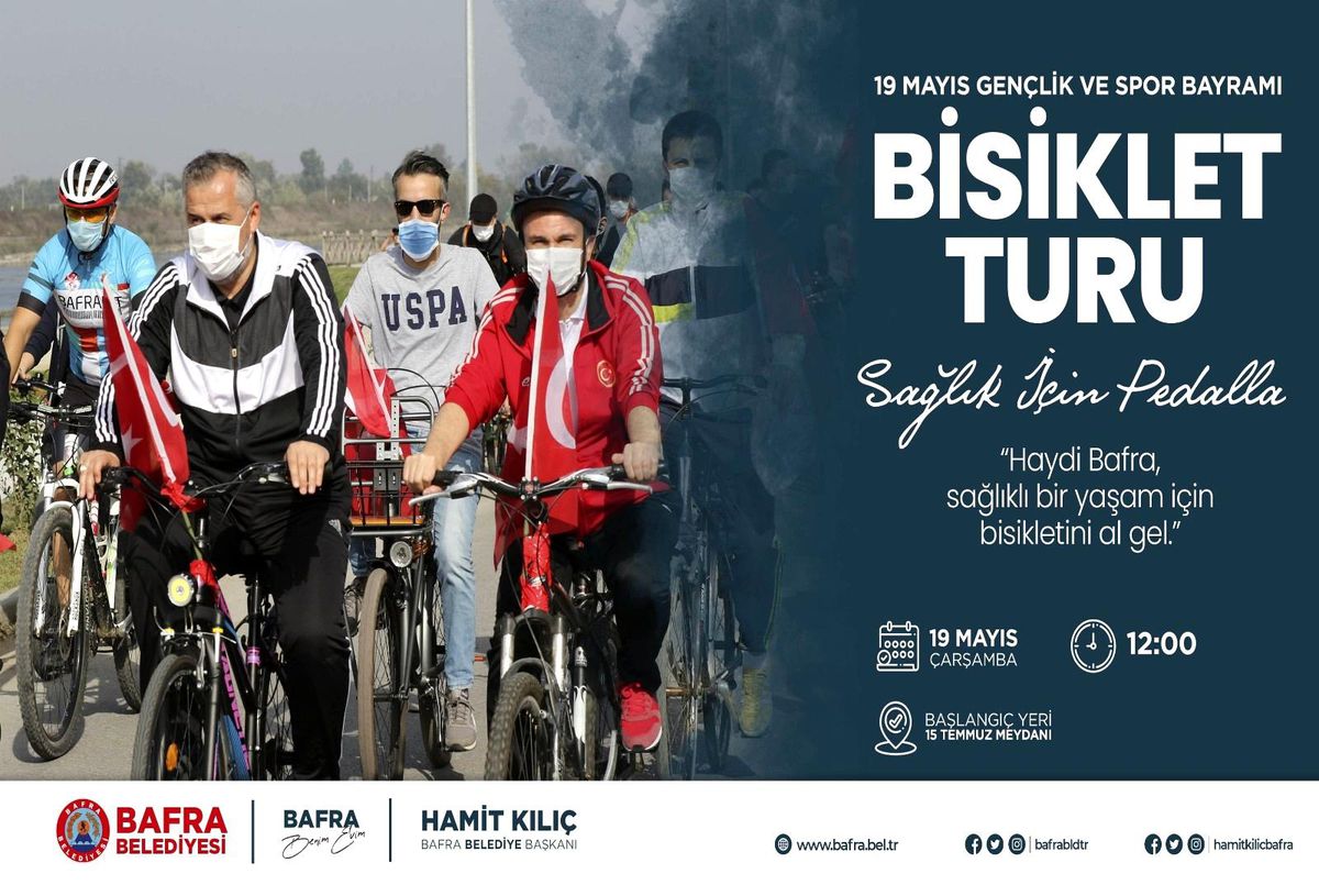 Bafra Belediyesi 19 Mayıs\'ta bisiklet turu düzenleyecek