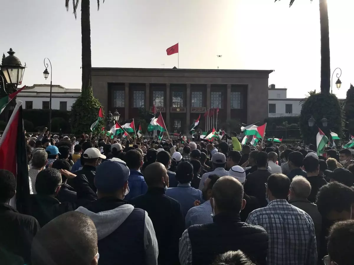 İsrail saldırıları, Fas\'ın 50 farklı şehrinde protesto edildi