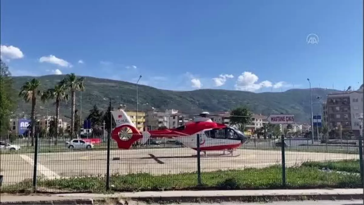 Ambulans helikopter kalp krizi geçiren hasta için havalandı