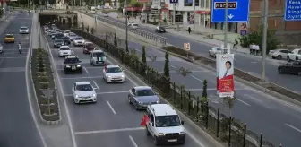 İsrail'in Filistinlilere saldırıları konvoy oluşturularak protesto edildi