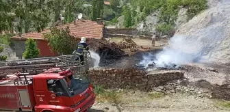 Zile'de bahçe yangını itfaiye ekiplerince söndürüldü