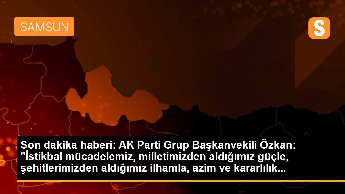 Son dakika haberi: AK Parti Grup Başkanvekili Özkan: "İstikbal mücadelemiz, milletimizden aldığımız güçle, şehitlerimizden aldığımız ilhamla, azim ve kararlılık...