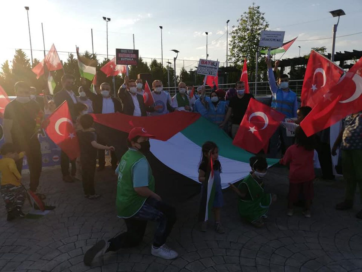 Giresun\'da, İsrail\'in Mescid-i Aksa\'ya yönelik saldırıları protesto edildi