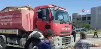 Hatay'da izolasyon malzemeleri satılan bir iş yerinde yangın çıktı