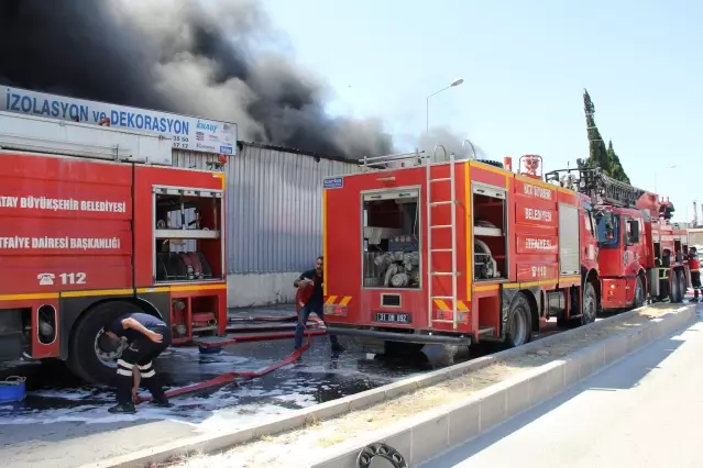 İzolasyon malzemesi üretim atölyesinde çıkan yangın söndürüldü