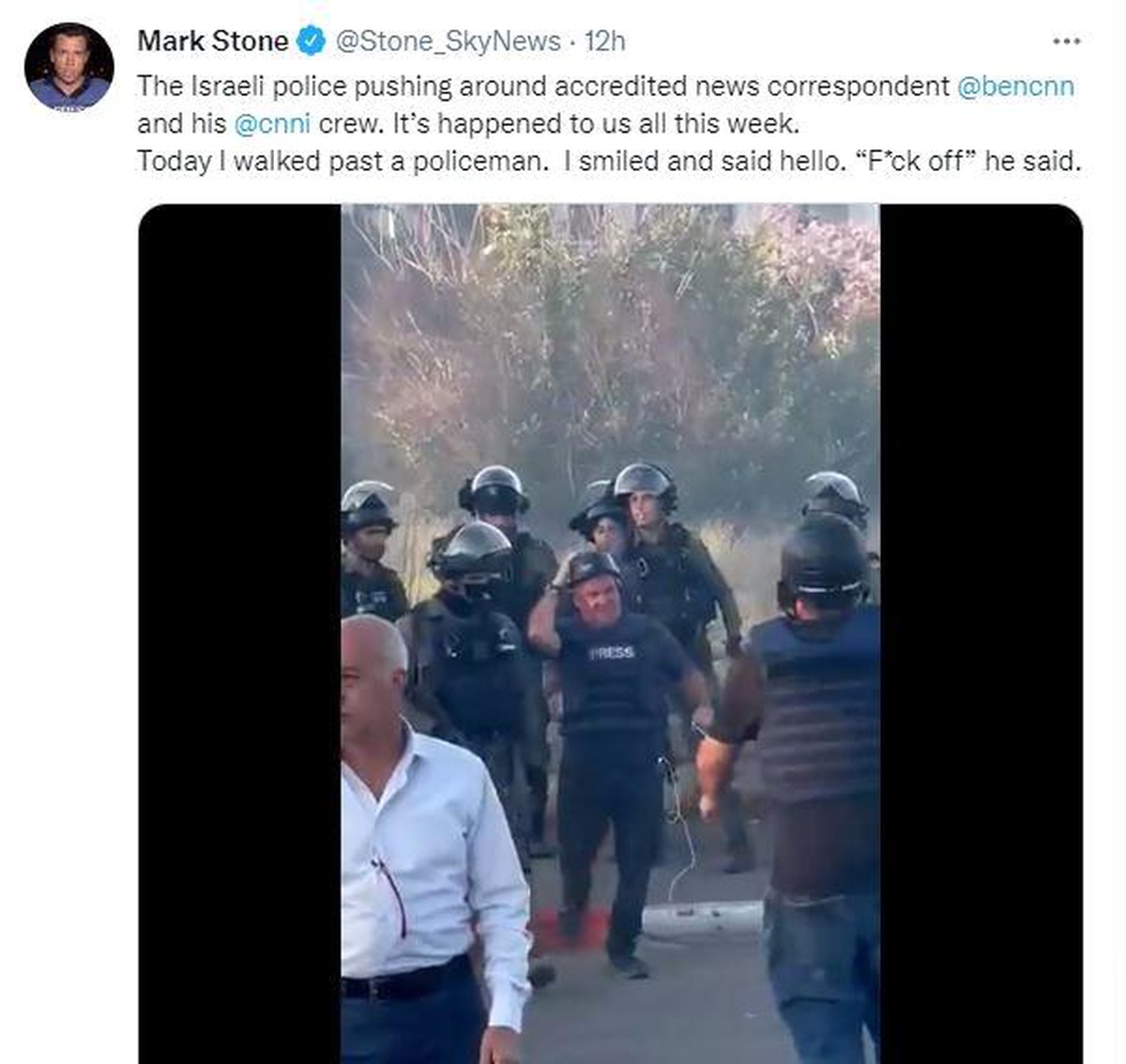 İsrail güçleri, Kudüs\'te CNN muhabirini tartakladı
