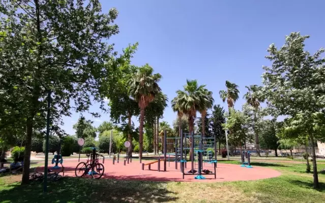 Kasaptaşı Parkındaki spor aletleri ve koşu pisti yenilendi