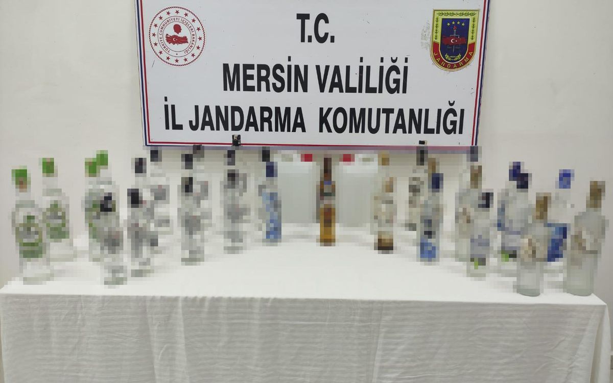 Mersin\'de 50 litre sahte içki ve 10 litre etil alkol ele geçirildi