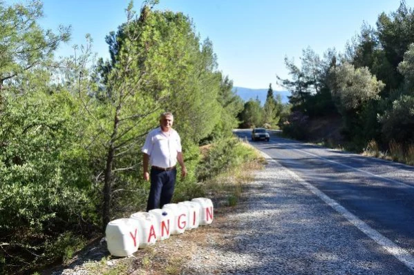 Orman yangınlarına karşı bidonlu önlem