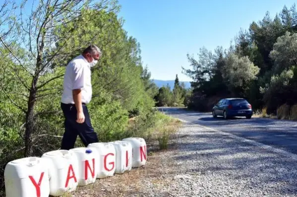 Orman yangınlarına karşı bidonlu önlem