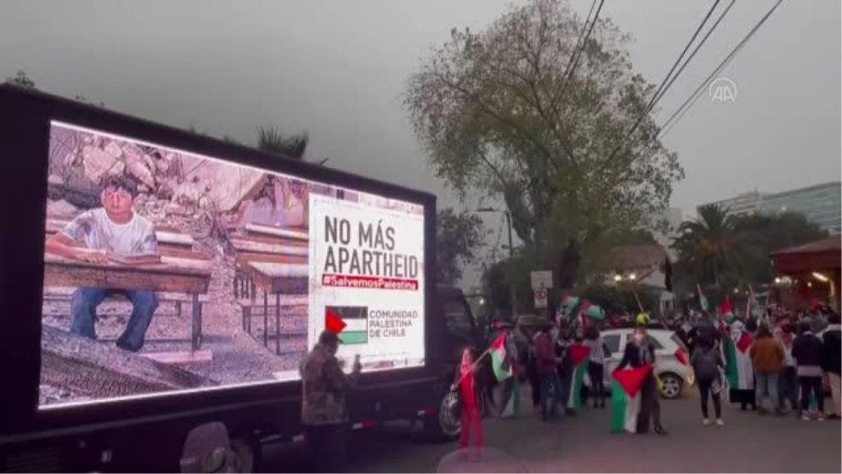 Şili\'de İsrail\'in Filistin\'e yönelik saldırıları protesto edildi