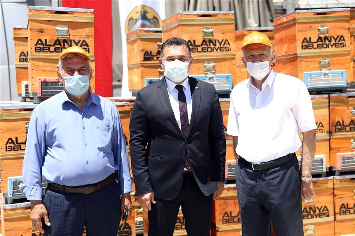 Alanya\'da arı yetiştiricilerine ücretsiz 2 bin arı kovanı dağıtıldı