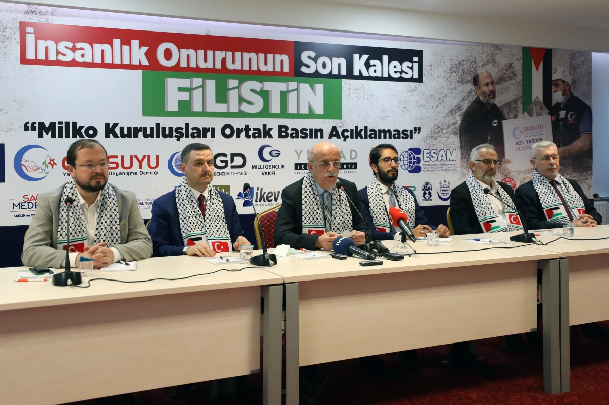 Ankara\'da 26 sivil toplum kuruluşundan "İnsanlık Onurunun Son Kalesi Filistin" açıklaması