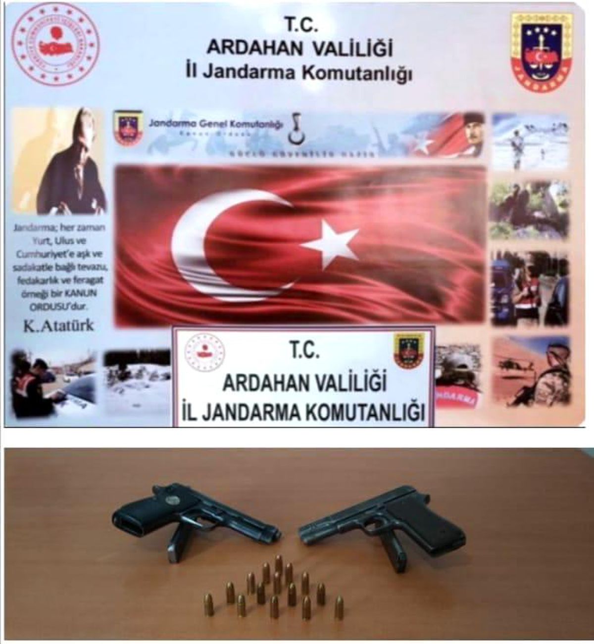 Ardahan\'da operasyon: 2 ruhsatsız silah ele geçirildi, 2 kişi gözaltına alındı