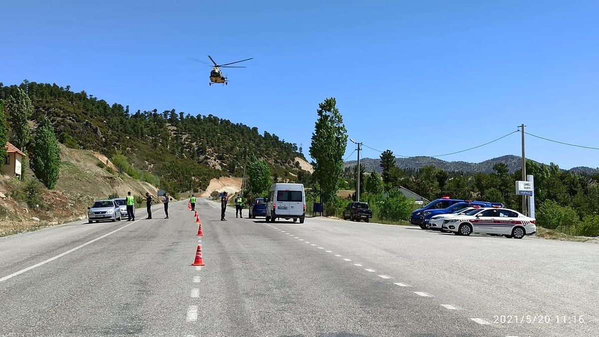 Denizli\'de sürücüler havadan denetlendi