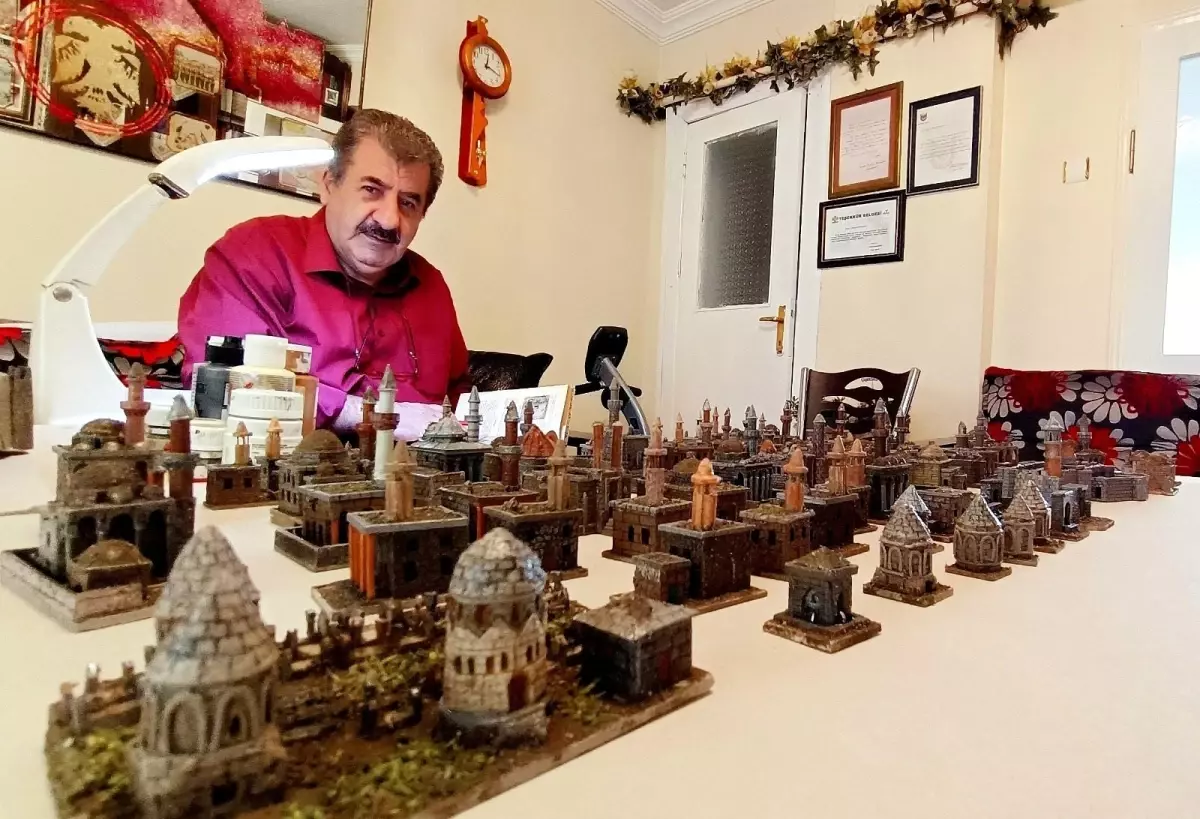 Maket sanatçısı Erzurum\'un 1800\'lü yıllarına hayat veriyor