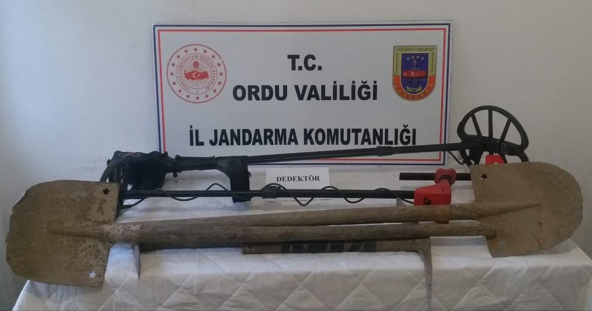 Ordu\'da kaçak kazı yapan 5 kişi yakalandı