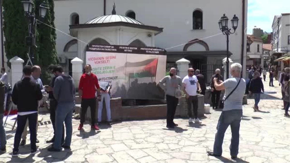 Kuzey Makedonya\'da Filistin\'e destek gösterisi düzenlendi