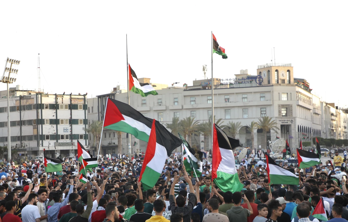 Libya\'da Filistin ile dayanışma gösterisi düzenlendi