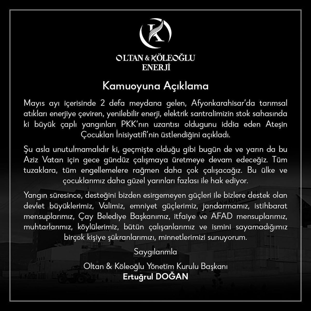 Son dakika haber | Santral yangınının altından PKK çıktı