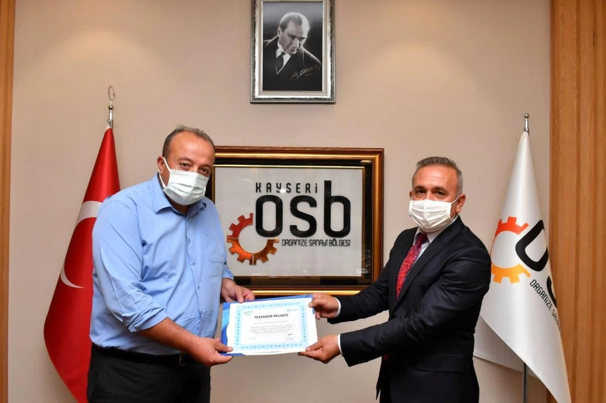 SGK\'dan Kayseri OSB\'ye teşekkür belgesi