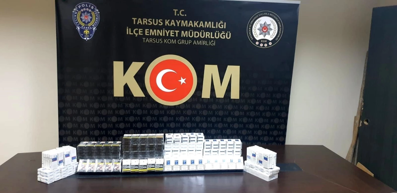 Tarsus\'ta 300 paket kaçak sigara ele geçirildi