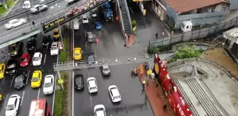 Zincirlikuyu'da yoğun yağış su taşkınına neden oldu