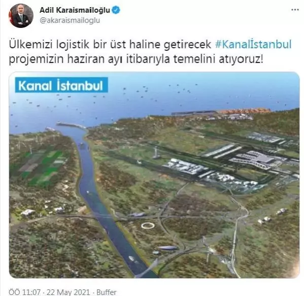 Bakan Karaismailoğlu: Kanal İstanbul'un temelini haziran ayında atıyoruz