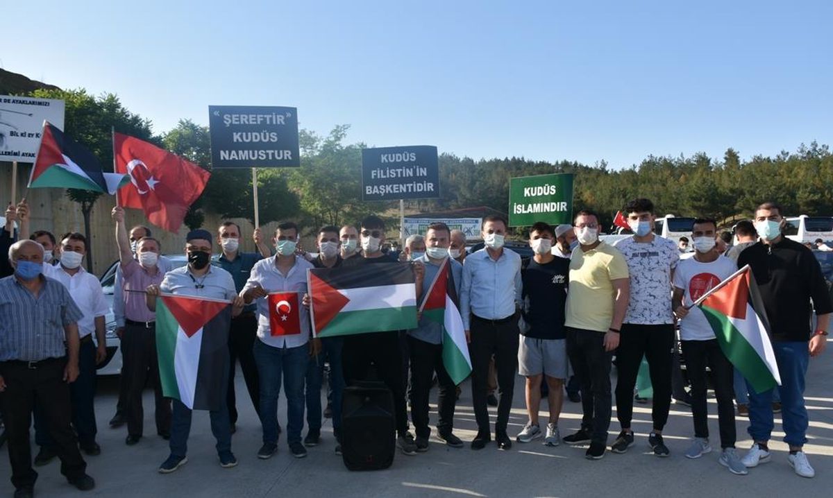 Boyabat\'ta İsrail protesto edildi