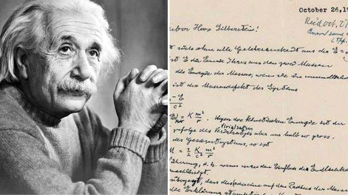 Einstein\'ın kendi el yazması mektubu 10 milyon TL\'ye satıldı: Pahalı olmasının sebebi içindeki formülde saklı