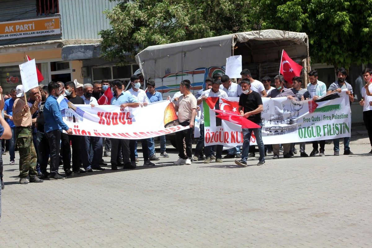 Güroymak\'ta İsrail\'e protesto