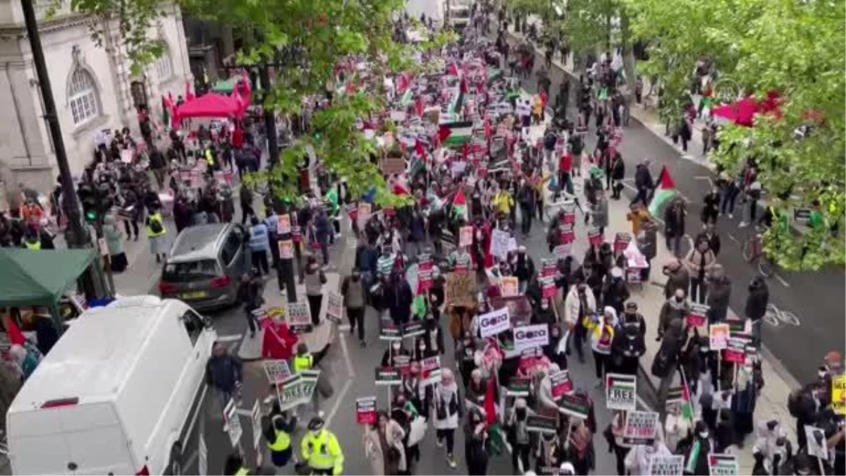 İngiltere\'de Filistin\'e destek gösterisi (3)