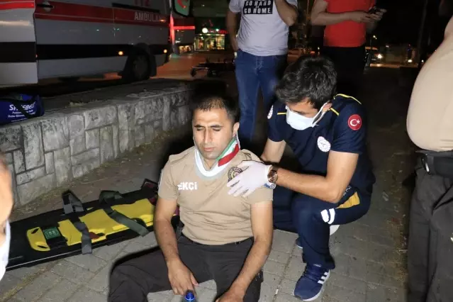 Drift atan otomobil bekçiye çarpıp yaraladıktan sonra kaçtı