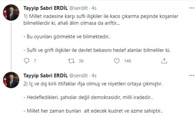 İçişleri Bakan Yardımcısı Erdil'den Sedat Peker'in iddialarıyla ilgili kaos uyarısı! Dikkat çeken sözler