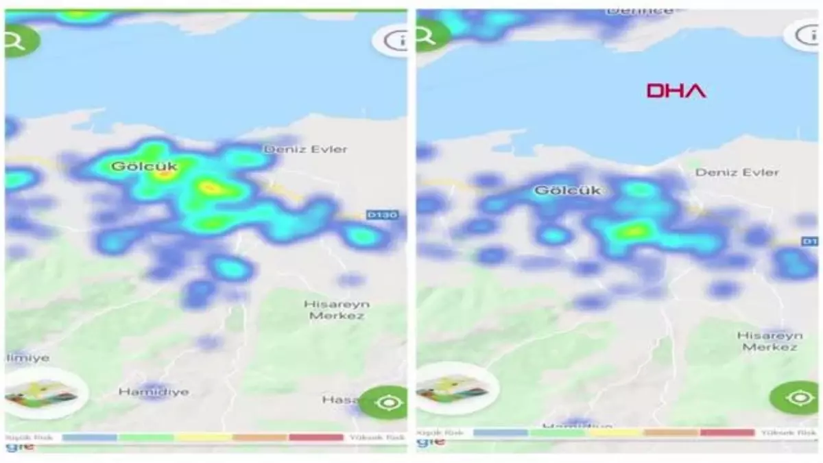 KOCAELİ KOCAELİ\'DE VAKA SAYILARINDAKİ DÜŞÜŞ RİSK HARİTASINA DA YANSIDI