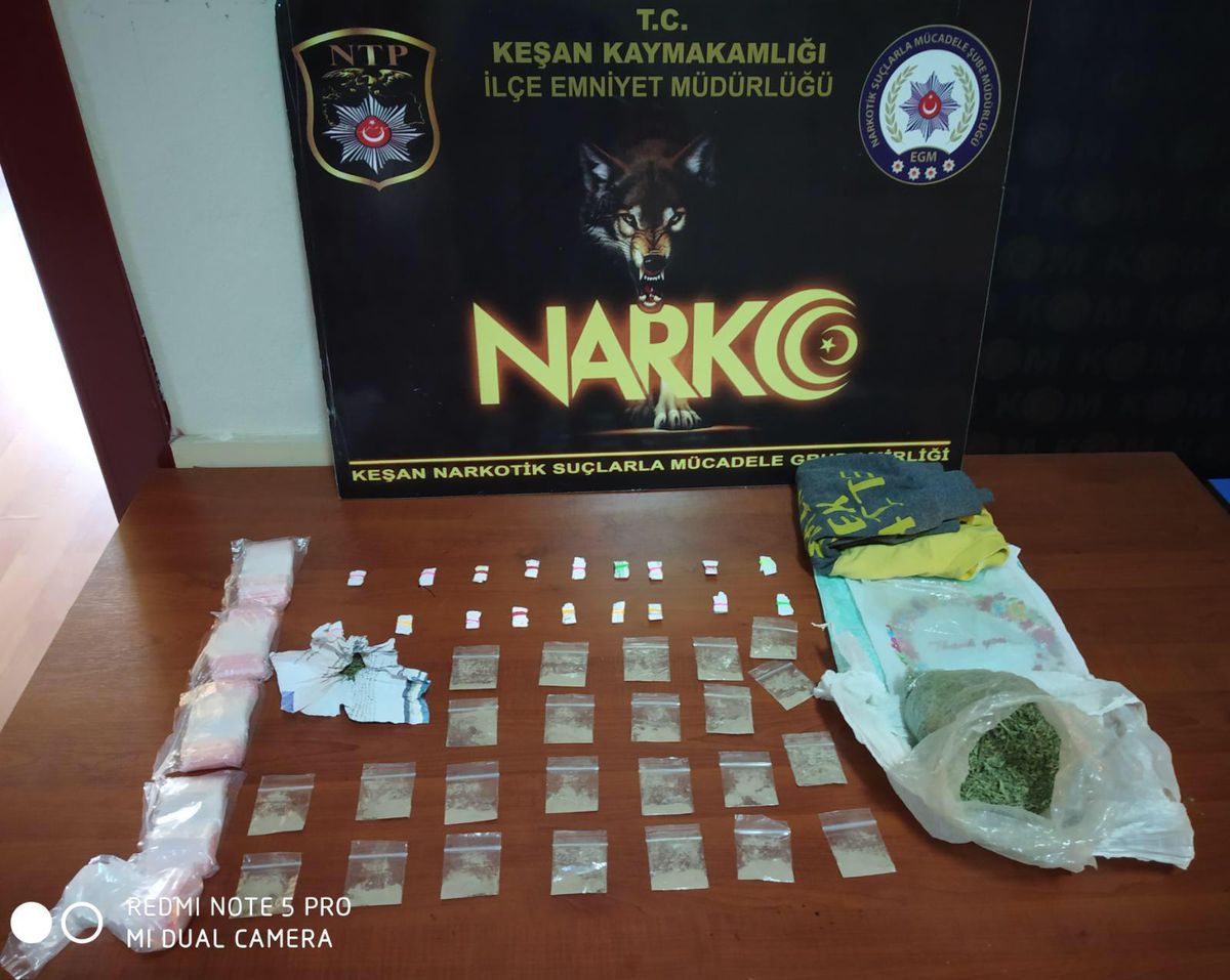 Keşan\'da uyuşturucu ele geçirildi