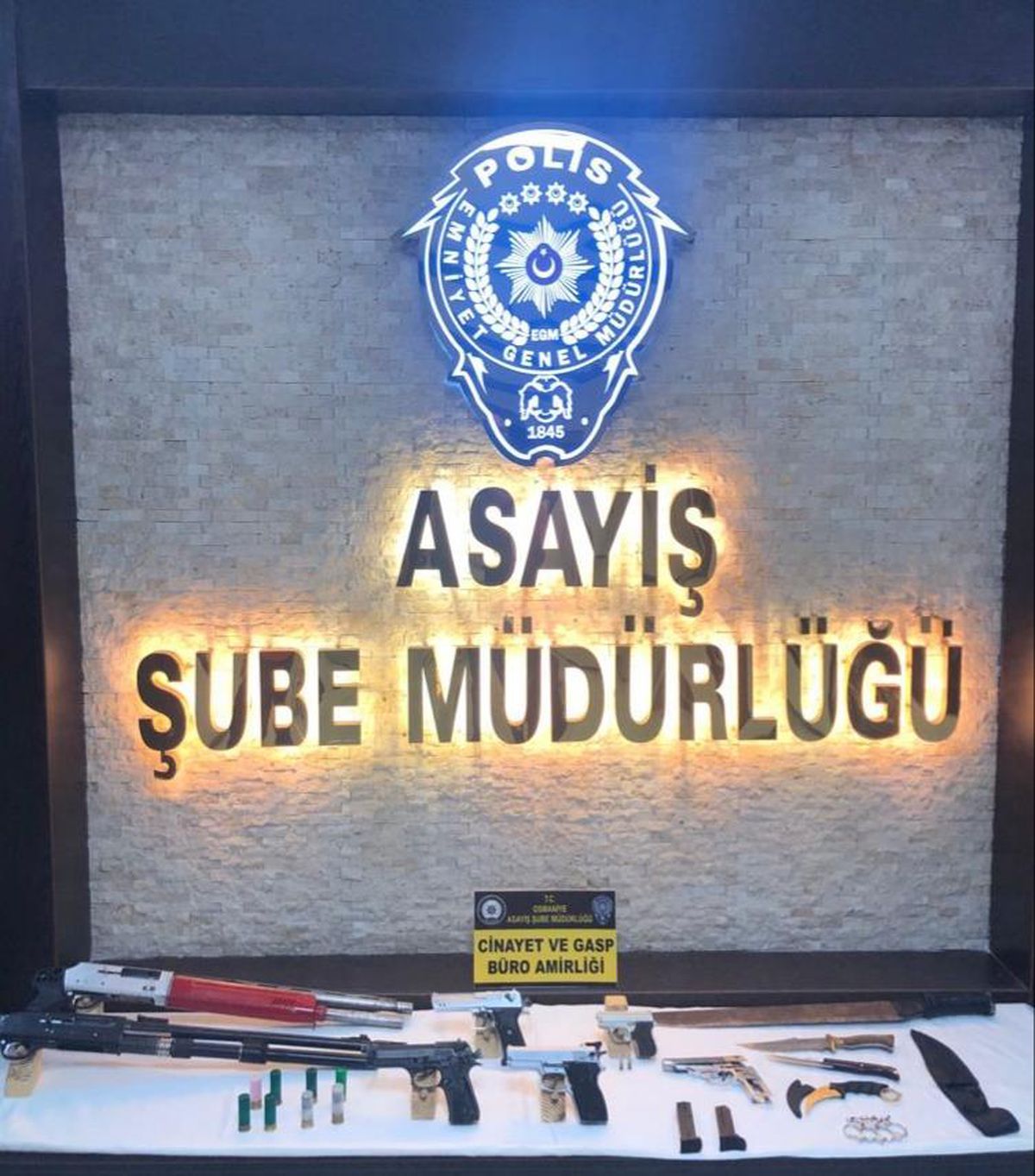 Osmaniye\'de evinde çok sayıda silah ele geçirilen zanlı gözaltına alındı