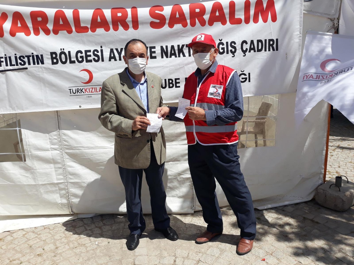 Çubuk\'ta şehit yakınlarından Filistin\'e destek