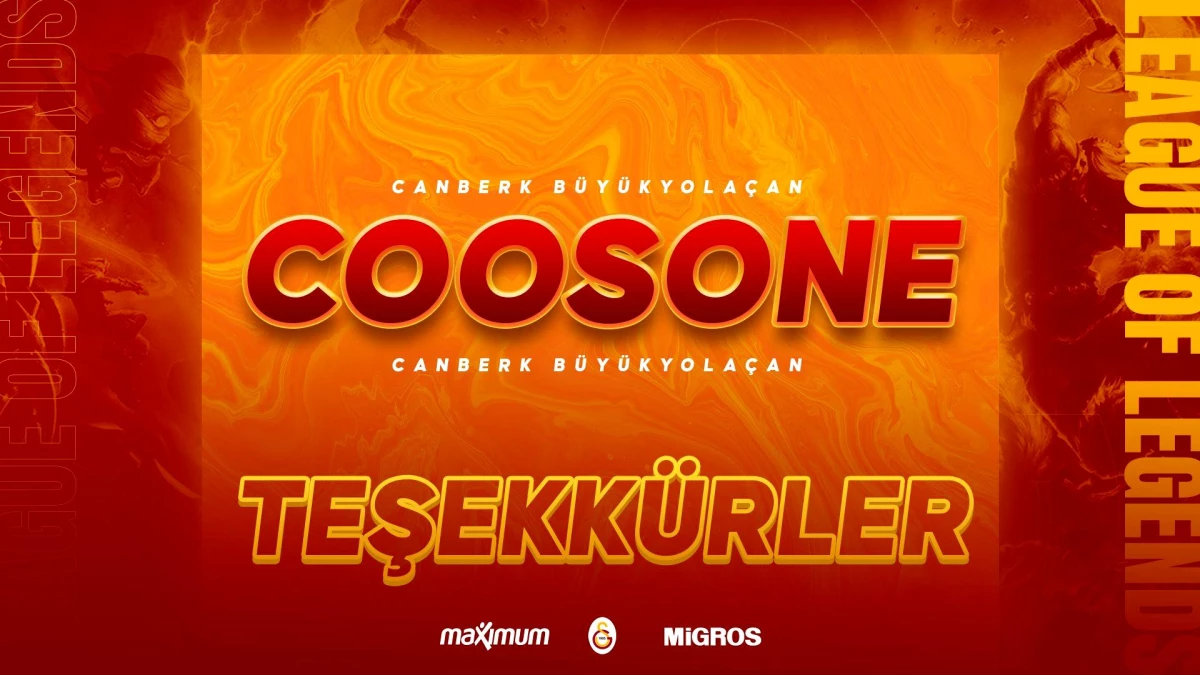 Galatasaray Esports akademi takımı koçu Coosone ile yollarını ayırdığını duyurdu!