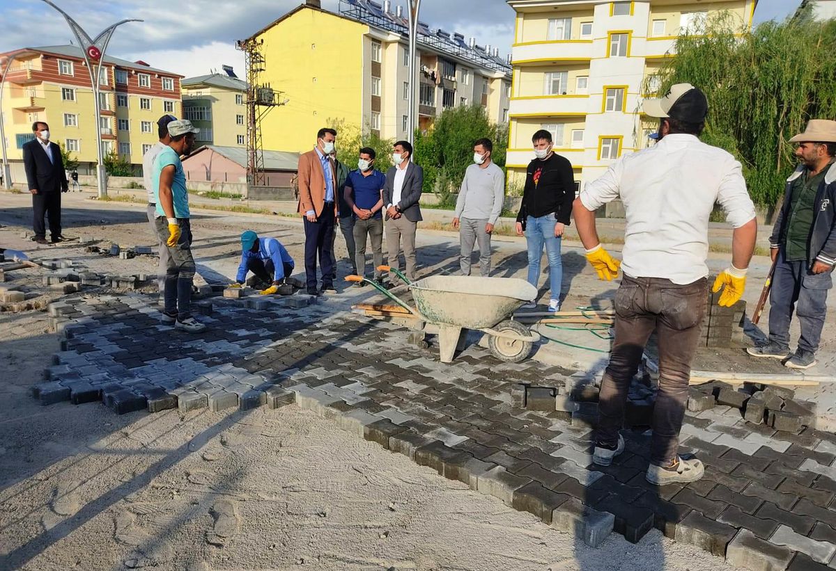 Kaymakam ve Belediye Başkanvekili ilidi, belediye çalışmalarını denetledi