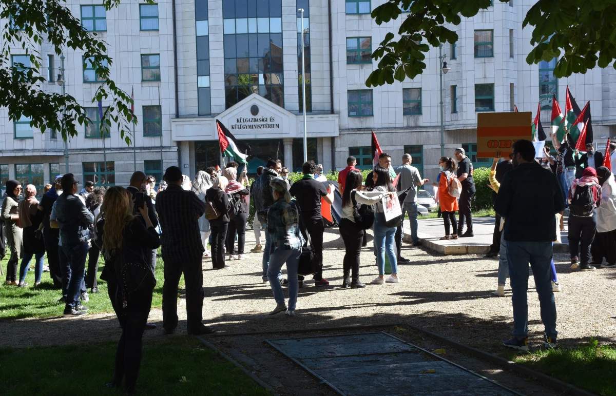 Macaristan\'da Filistin\'e destek gösterisi düzenlendi