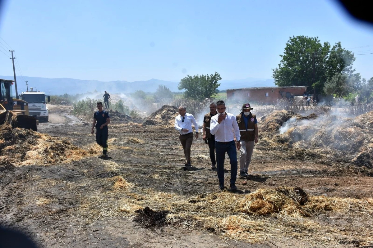 Manisa Tarım ve Ormancılık Müdürlüğünden yangın çıkan besi çiftliğine ziyaret