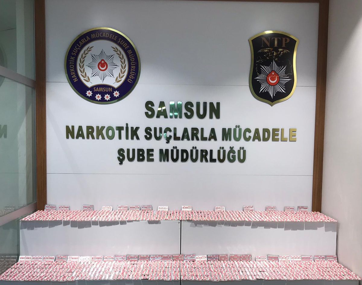 Samsun\'da 7 bin 252 kapsül sentetik hap ele geçirildi
