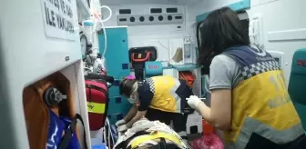 Yolun karşısına geçerken otobüsün çarptığı yaya ağır yaralandı